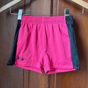 Under Armour girls size 6X pink athletic shorts